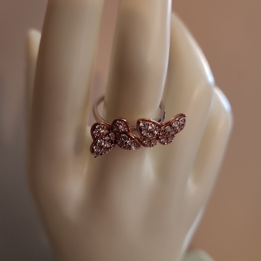 Bella Luce Silver Rhodium Butterfly Ring Diamond Simulant Size 9